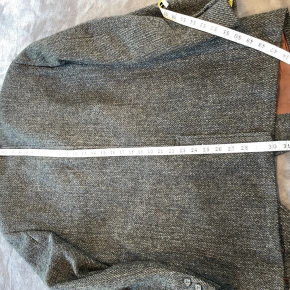 Vintage Harris Tweed Scottish Wool Mens Gray Blue Sports Jacket Anderson Little - Picture 4 of 12